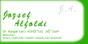 jozsef alfoldi business card